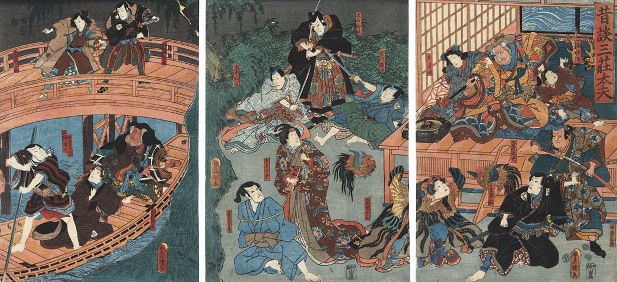 drzeworyt Tokoyuni III / Kunisada "Sansho dayu" (1852)