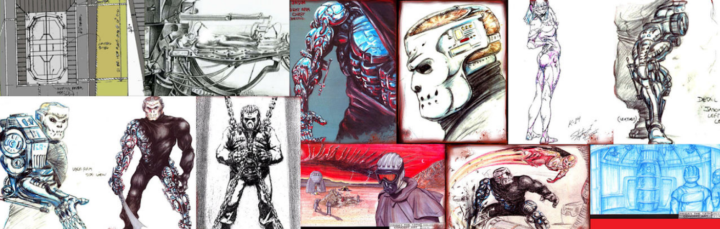 kompilacja grafik koncepcyjnych do filmu „Jason X”