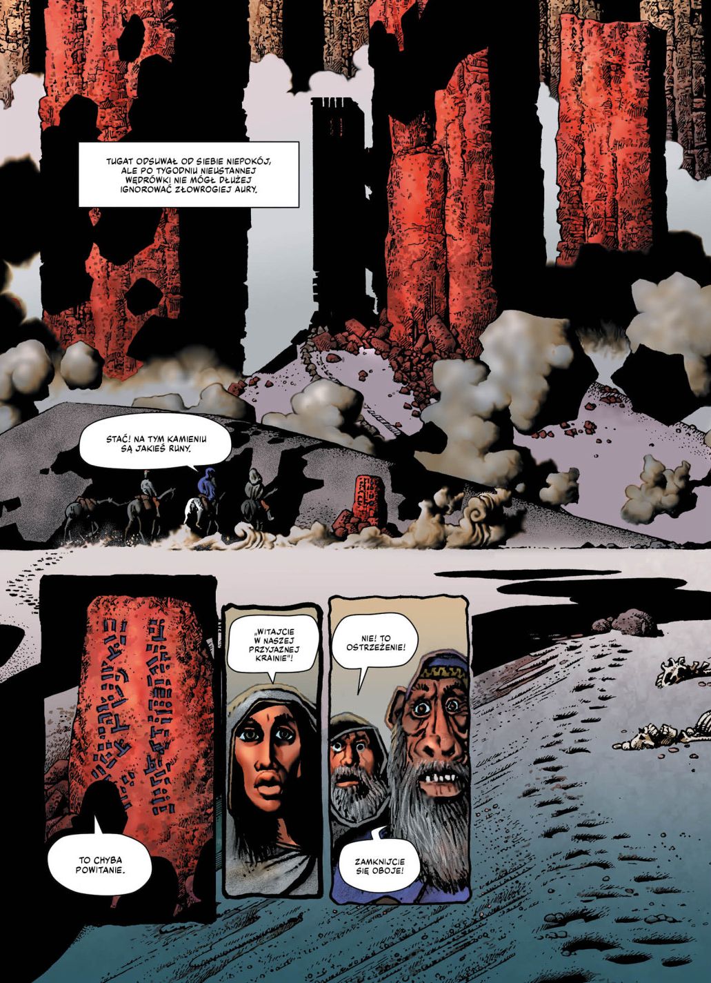 Przykładowa strona z komiksu „Mglisty Wymiar” / fot. Kultura Gniewu