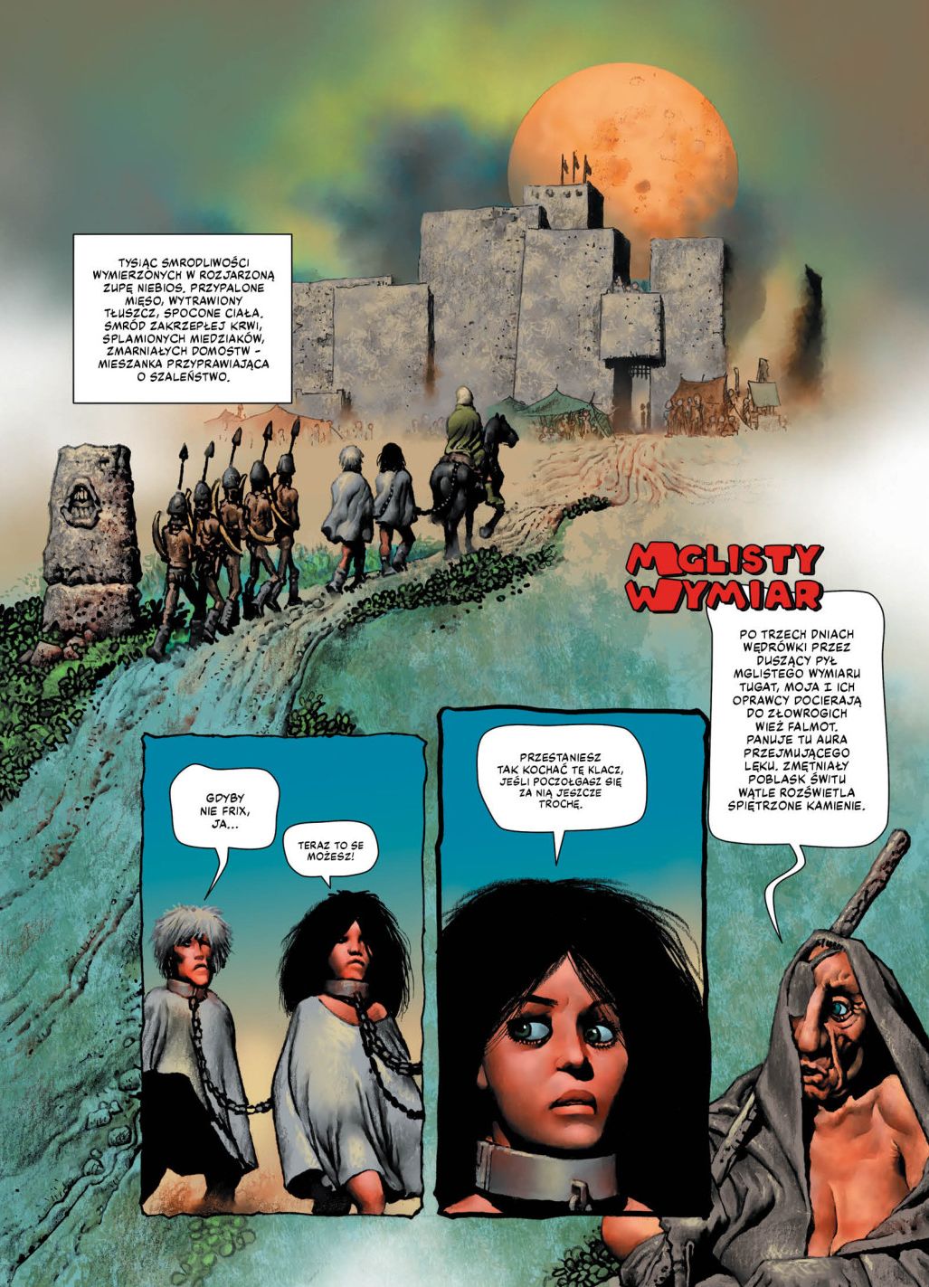 Przykładowa strona z komiksu „Mglisty Wymiar” / fot. Kultura Gniewu