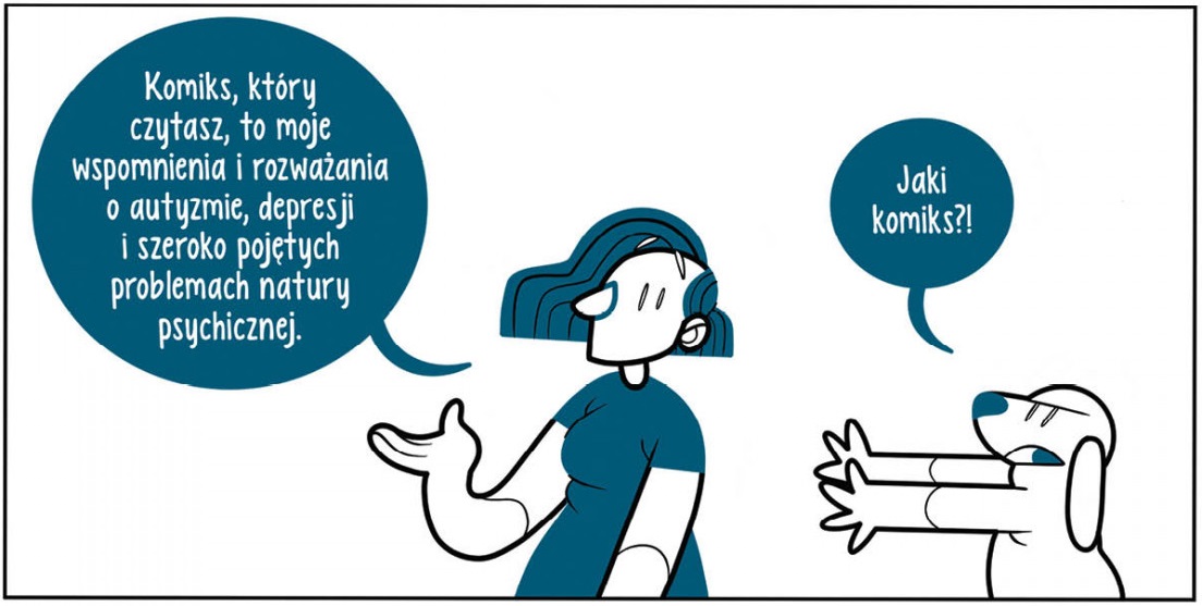 Kadr z komiksu „Zamaskowana” Kasi Mazur (wyd. Kultura Gniewu) 