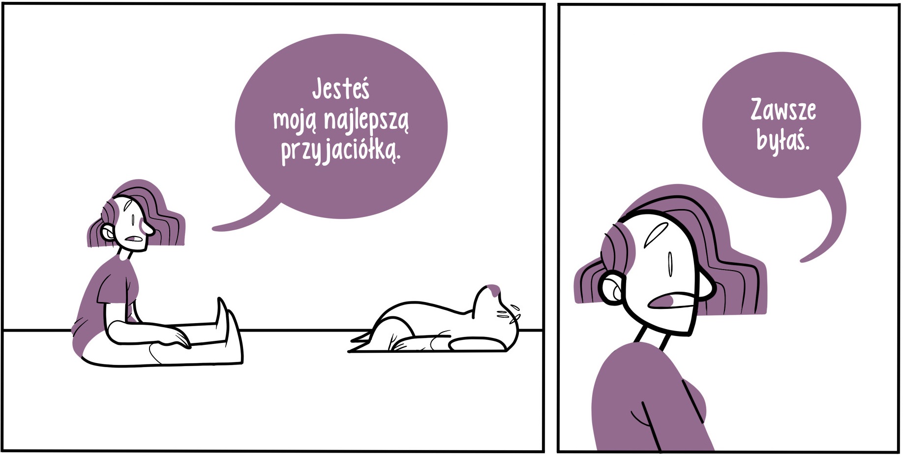 Kadr z komiksu „Zamaskowana” Kasi Mazur (wyd. Kultura Gniewu) 